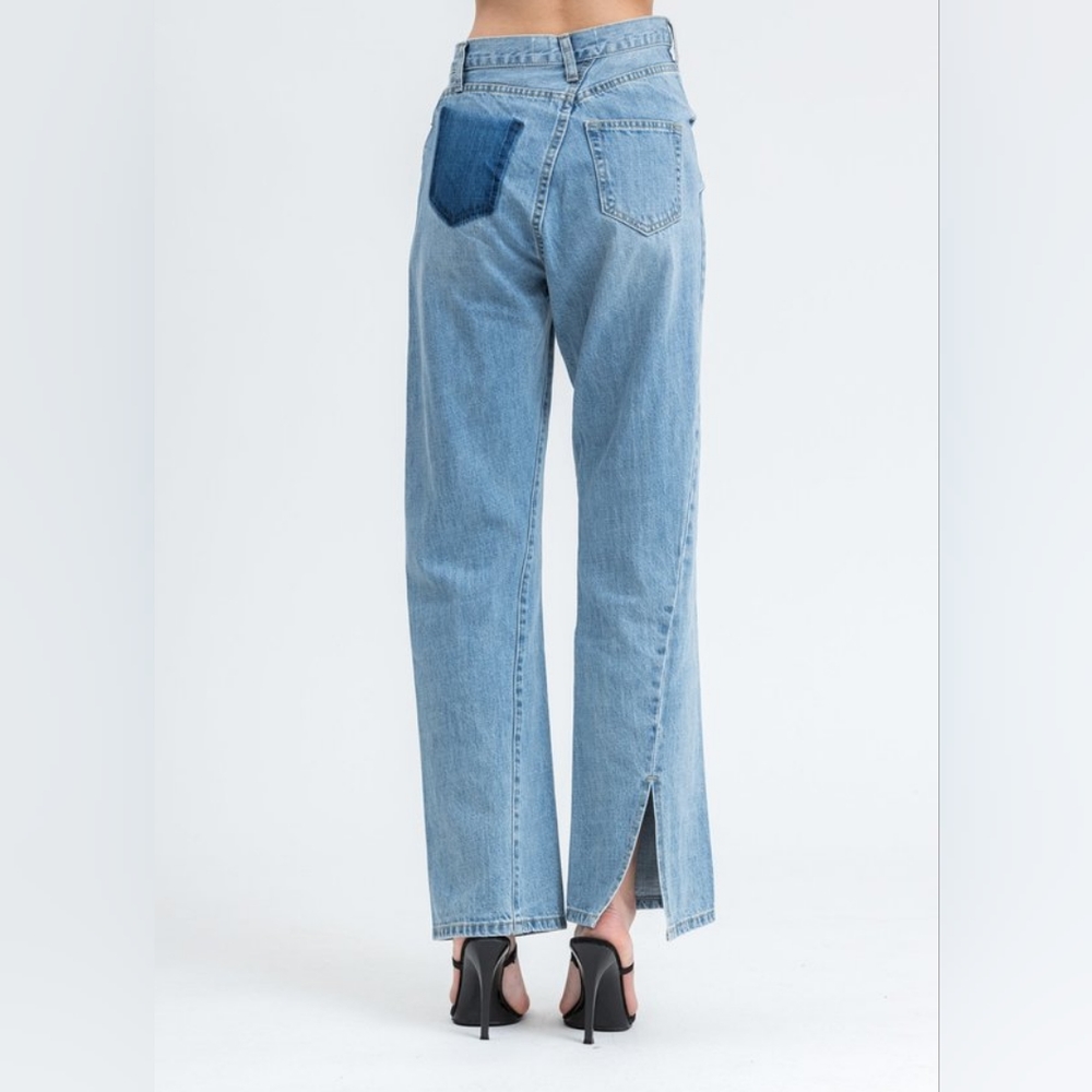 Ann Andelman Lizard Patch Denim Jeans - Picture 4 of 7